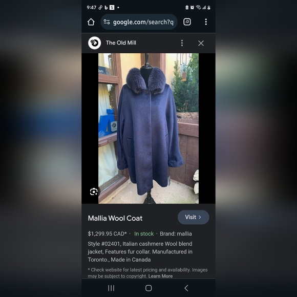 Mallia Wool and Cashmere Designer Coat - Picture 11 of 11